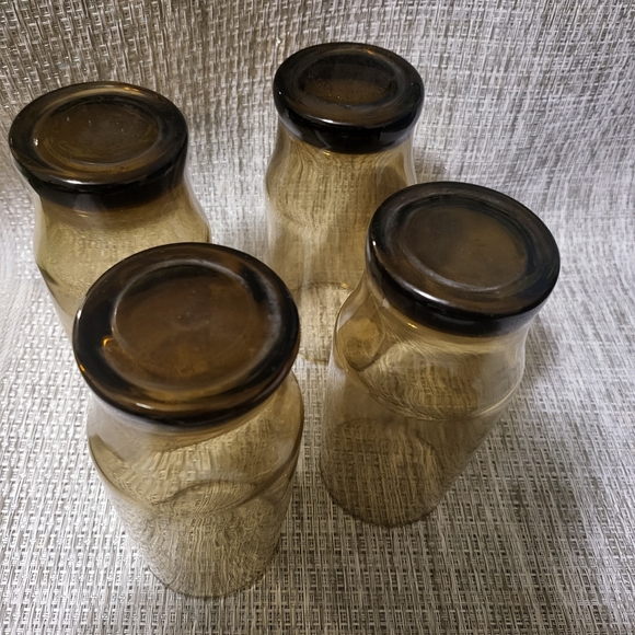 MCM 1970s Set of 4 Libbey Tumblers in 16oz, Weighted & Smokey brown color - Picture 3 of 4